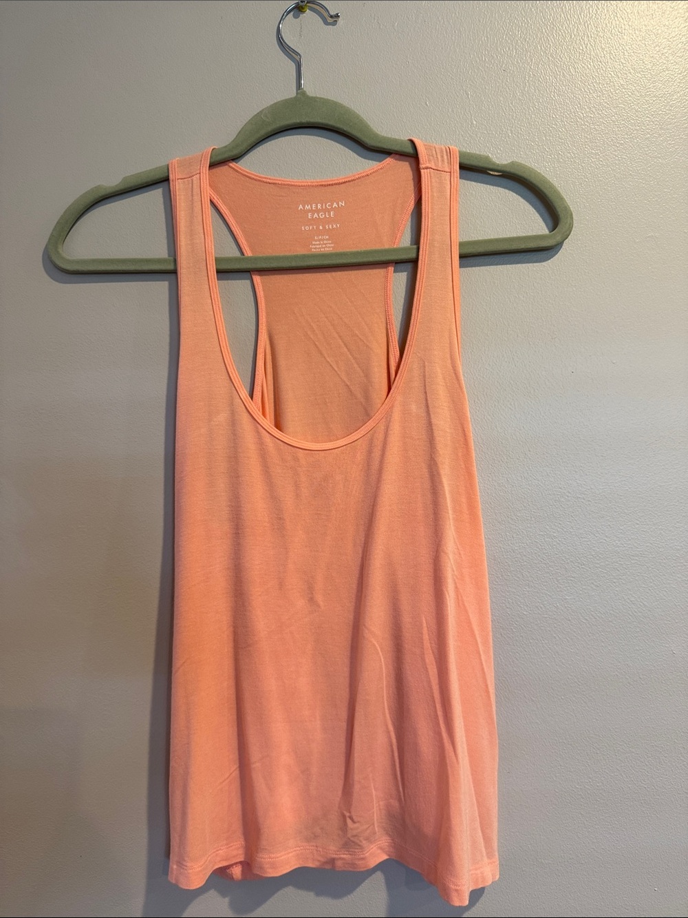 American Eagle Outfitters Coral Racerback Tank Top